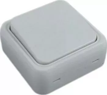 Intrerupator mini Raulconstruct IP44 PT alb aplicat simplu 