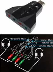 Placa sunet 7.1 USB 2.0 A tata la 4 x 3 5mm stereo jack 