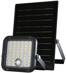 Proiector led cu incarcare solara 10 W Lumina Rece/Neutra 1500 lm IP65 134 x 31.2 x 121 mm Senzor de miscare 