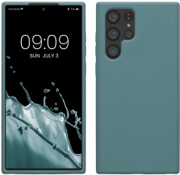 Husa Kwmobile pentru Samsung Galaxy S22 Ultra Verde Silicon 56765.206 