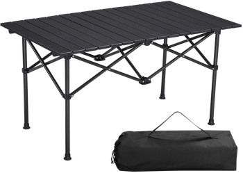 Masa pliabila Navaris din aluminiu 95x55 cm versatila negru NAV0000272F001C 