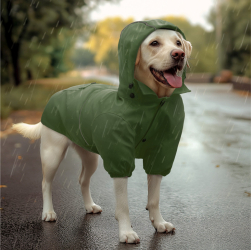 Pelerina de ploaie cu gluga pentru caini Navaris impermeabila XL verde NAV000039UR008C 