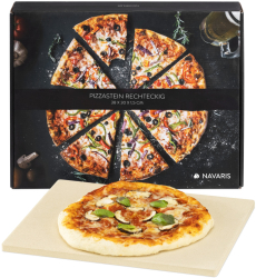 Piatra de pizza Navaris 30x38 cm rezistenta pana la 800° C 42561 