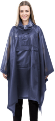 Poncho de ploaie Navaris unisex 100x154 cm impermeabil albastru EVA 52203.01.17 