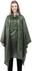 Poncho de ploaie Navaris unisex 100x154 cm impermeabil verde EVA 52203.01.07 