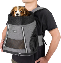 Rucsac frontal transport animale Navaris ajustabila cu buzunare laterale 37x33x24 cm 61849.22 