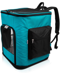 Rucsac transport animale Navaris 41x34.5x43 cm pentru caini/pisici pana la 12 kg gri 47550.37 