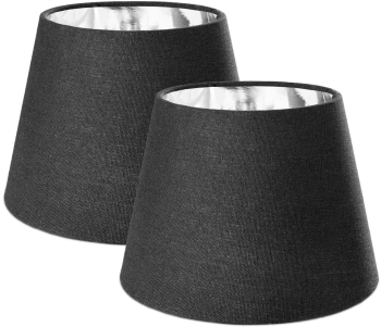 Set 2 Abajururi E27 Negru/Argintiu Navaris 53997.01.42 