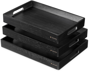 Set 3 tavi servire din bambus Navaris versatilitate in utilizare 53446.03.01 