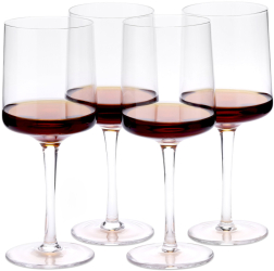 Set 4 Pahare Vin Navaris 400 ml cu picior design modern transparent 56212.03 