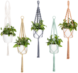 Set 5 Suporturi pentru ghivece Navaris 101 6 cm 5 culori bumbac 55717.01 