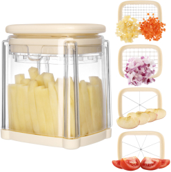 Set Feliator legume manual Navaris 4 Lame crem otel inoxidabil NAV000038DP001C