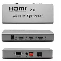 Splitter HDMI 2.0 1 intrare 2 iesiri EDID management RS232