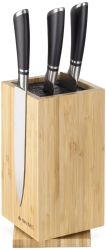 Suport rotativ din bambus pentru cutite Navaris cu peri detasabile 25x12 5x12 5 cm 54909.02 