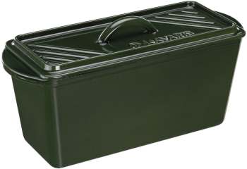 Tava copt paine Navaris 34 cm fonta verde cu capac pentru paine traditionala 52635.02 