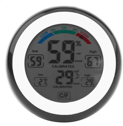 Termometru si Higrometru digital de camera profesional statie meteo wireless de interior cu magnet se aplica pe frigider in exterior negru 
