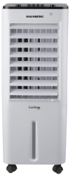 Racitor de aer portabil Hausberg 55-80W rezervor 12L 3 viteze functie Turbo oscilatie 60° control mecanic + telecomanda alb