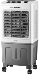 Racitor de aer portabil Hausberg 75W rezervor 20L 3 viteze control mecanic 2 cutii gheata alb
