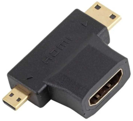 Adaptor HDMI V1.4 mama - tata micro HDMI si tata mini HDMI AKYGA AK-AD-23 
