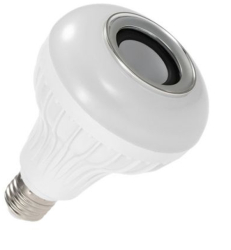 Bec Multifunctional KlaussTech 12 W Lumini LED RGB Difuzor Integrat Telecomanda Inclusa Design Modern Alb 
