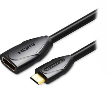 Cablu HDMI V1.4 soclu - mini HDMI mufa 1m negru 30AWG VENTION ABAAF 
