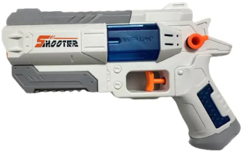 Pistol Manual cu Apa Flippy Jucarie Pistol cu Apa Sigur Pentru Copii Design Nou S-Shooter Atractiv 23 x 14.5 cm Alb 