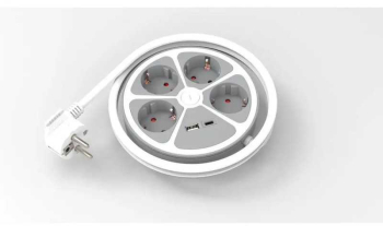 Prelungitor 4 prize 1x USB-A + 1x USB-C 20W cablu 3x1.5mmp 1.4m 3500W alb Technik TPR4W+USB EXTS-4S1.4M/USBC2-THK 