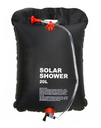 Dus solar pentru camping 20L 39 x 60 cm furtun de 70 cm negru 