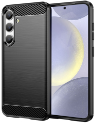 Husa pentru Samsung Galaxy S24 FE - Techsuit Carbon Silicone - Black 