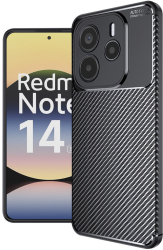 Husa pentru Xiaomi Redmi Note 14 5G - Techsuit CarbonFiber - Black 