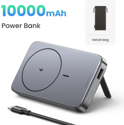 Ugreen 20w magnetic powerbank &ndash kickstand pd wireless fast incarcare pentru itelefon pro max - grey 