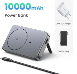 Ugreen 22.5w powerbank magnetic 10000mah portable pd 20w wireless fast incarcare powerbank pentru itelefon 15 pro max 14 13 12 15pro 