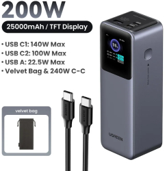 Ugreen pd3.0 powerbank fast incarcare baterie externa pentru tableta - 200w 