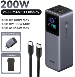 Ugreen pd3.0 powerbank fast incarcare baterie externa pentru tableta - 200w eu bundle 