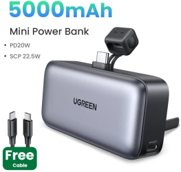 Ugreen powerbank &ndash type-c cablu stand fast incarcare pentru itelefon - cu c male port 