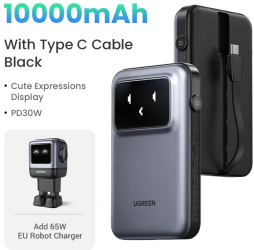 Ugreen powerbank wireless fast incarcare - black eu bundle 