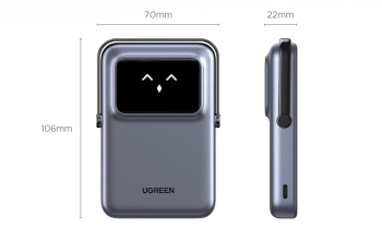 Ugreen uno magnetic wireless fast incarcare powerbank 