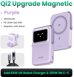 Ugreen uno magnetic wireless fast incarcare powerbank - qi 7.5w vt 