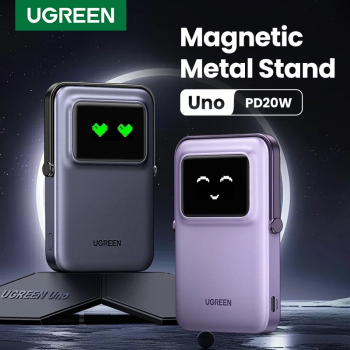 Ugreen uno powerbank magnetic portable wireless - 5000mah purple 
