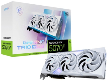 Placa video MSI nVidia GeForce RTX 5070 Ti GAMING TRIO OC WHITE 16GB GDDR7 256 bit 