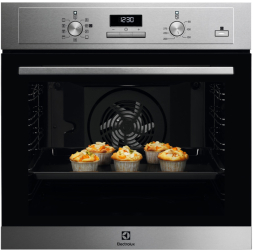 Cuptor incorporabil Electrolux EOD3H70X SteamBake Gatire uniforma Afisaj LED AquaClean Electric 72 l Clasa A Inox/Negru 