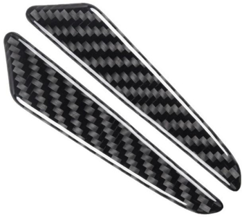 Set 8 elemente de protectie usa Imitatie Carbon flexibile autoadezive culoare Neagra 
