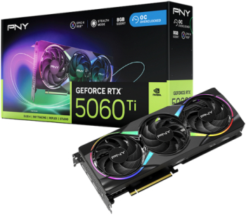 Placa video PNY nVidia GeForce RTX 5060 Ti EPIC-X RGB Triple Fan OC 8GB GDDR7 128 bit 