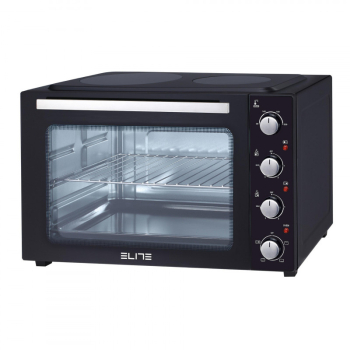 Aragaz cu plita ceramica Elite EMO-2511 4300W 48 l 2 ochiuri 4 incalzitoare De la 90 la 230C Temporizator 30 min Negru 