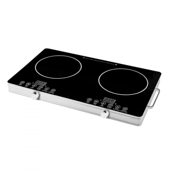Plita dubla cu infrarosu Elite EFP-1258T 4400W afisaj LED control tactil temporizator negru/gri 