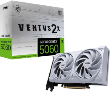 Placa video MSI GeForce RTX 5060 VENTUS 2X OC WHITE 8GB 128-Bit GDDR7 DLSS 4.0 