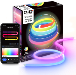 Banda LED Calex Smart Neon Tube 360° 3M RGBIC 18W 3M IP44 Multicolor 