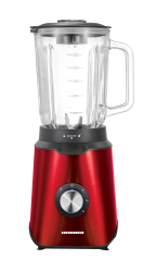 Blender de masa Heinner Vitality 1000 1000W bol sticla 1.5L 3 viteze+Pulse 6 lame detasabile din inox inox rosu 