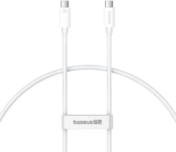 Cablu Baseus Superior Series 2 USB4 Full-Function Incarcare rapida USB-C la USB-C 240W 1m Alb 