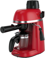 Espressor manual Heinner Kopy 350RD HEM-350RD 800W 3.5 bar capacitate rezervor 0.24l optiuni preparare espresso si cappuccino Rosu 